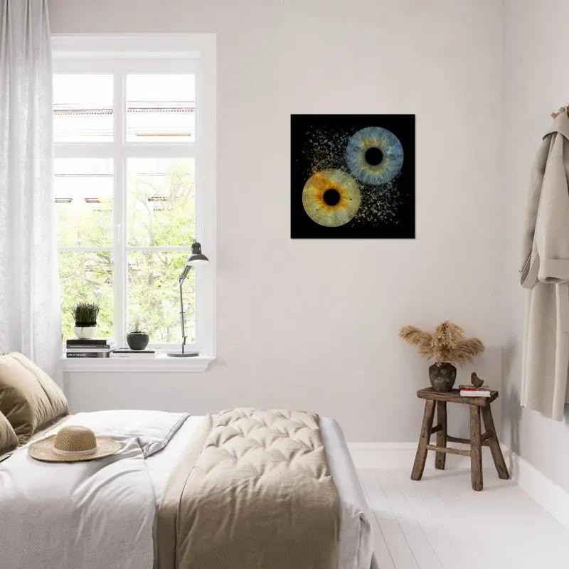 Personalized Iris Poster in bright bedroom setting