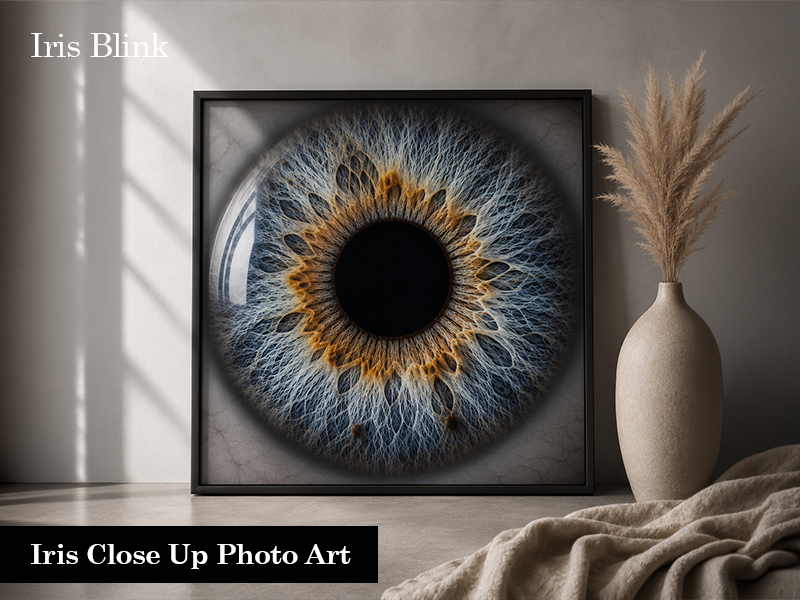 Iris Close Up Photo Art by Iris Blink
