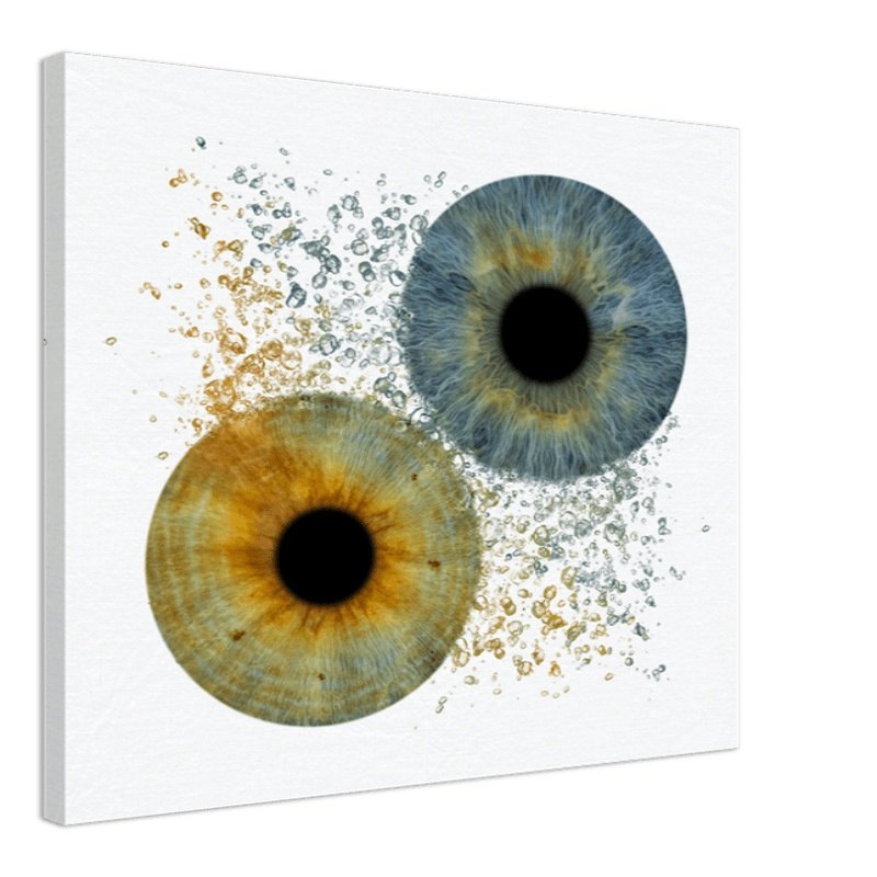 Custom Duo Iris Canvas with white background