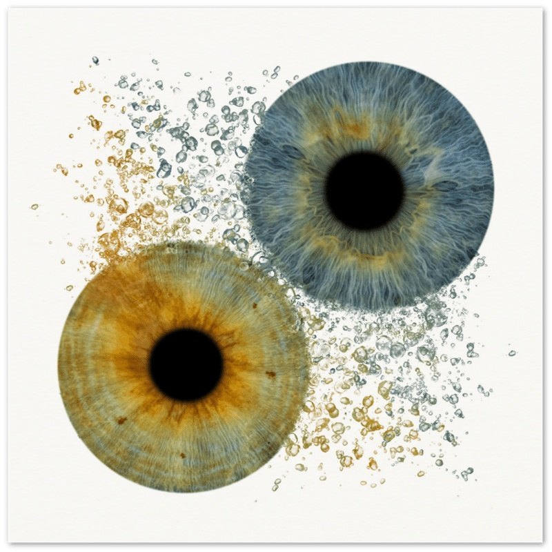 Detailed Custom Duo Iris Premium Poster design