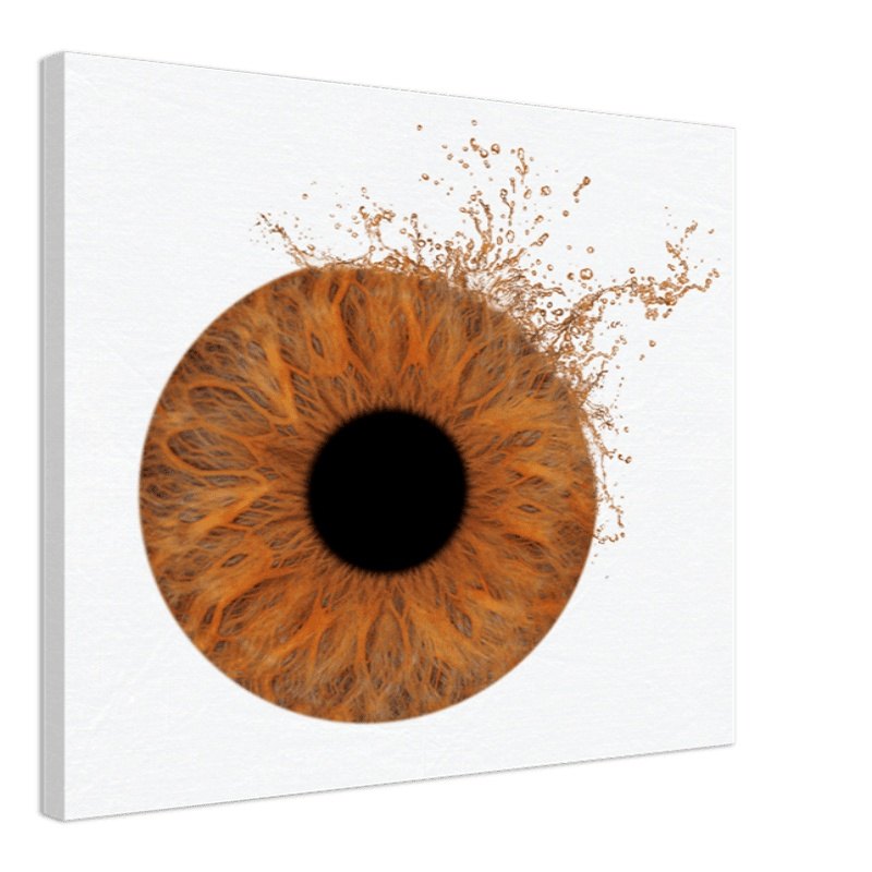Custom iris canvas with white background