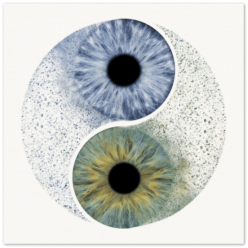 Ethereal Custom Iris Poster in yin-yang style