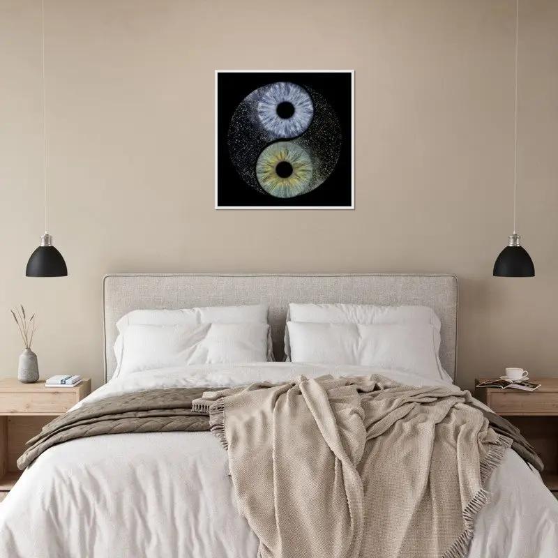 The Ethereal iris poster in bedroom, black background