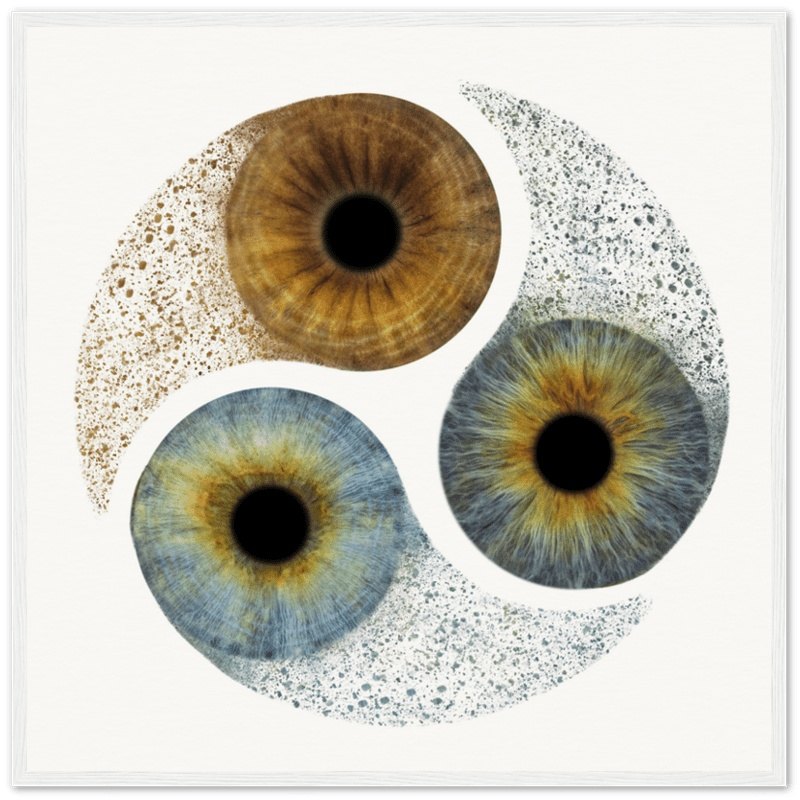 The Ethereal - Custom Trio Iris White Framed Poster