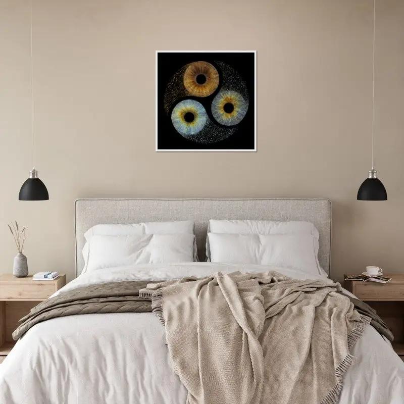 The Ethereal - Custom Trio Iris White Framed Poster