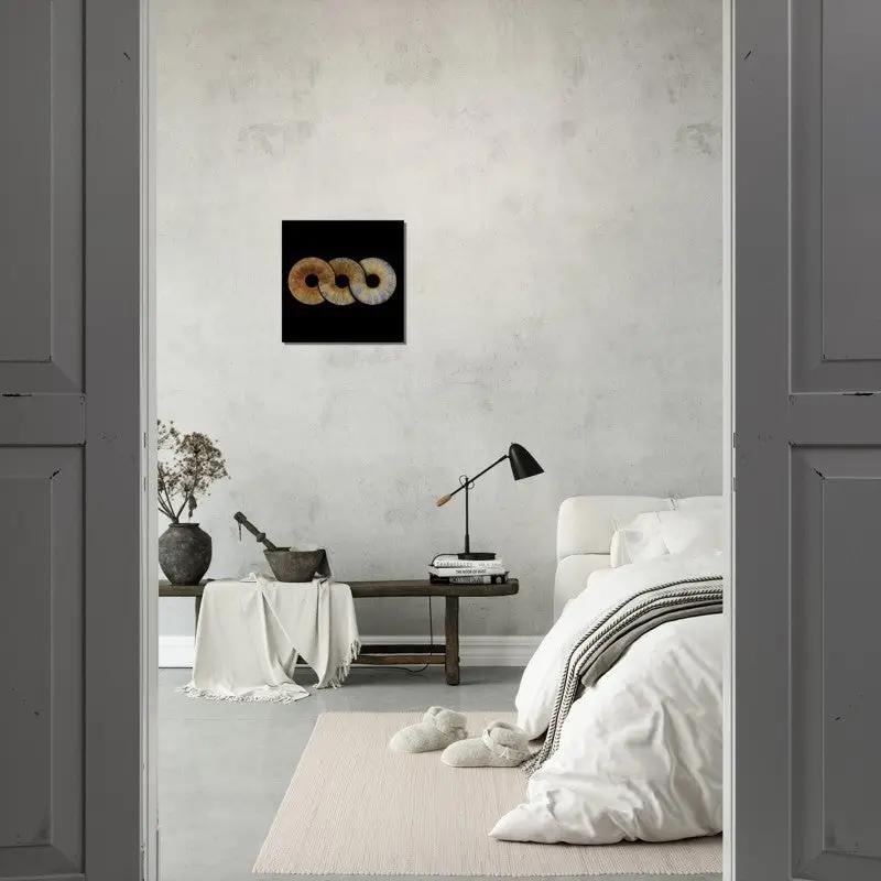 Custom Trio Iris Canvas in minimalist living space