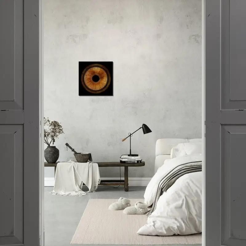 Iris canvas decor in minimalist room