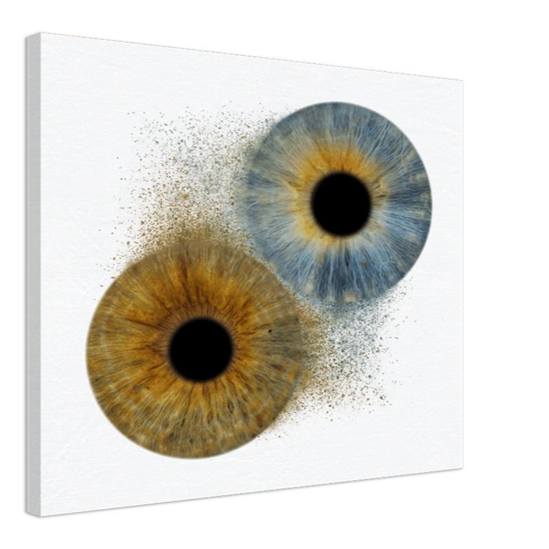 Custom Duo Iris Canvas with white background