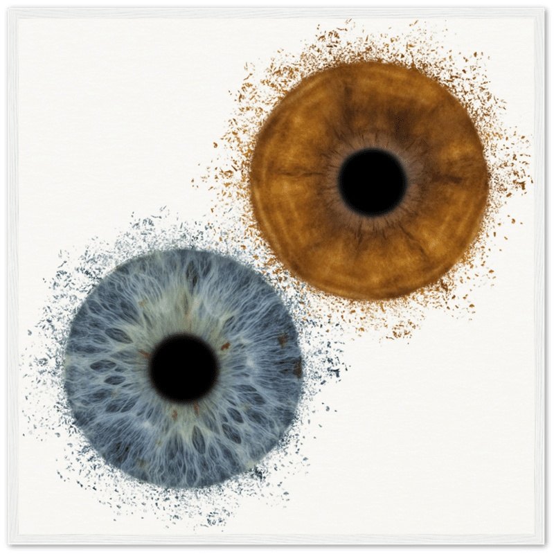 The Vibrant - Custom Duo Iris White Framed Poster