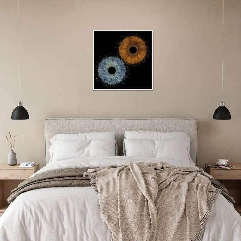 The Vibrant - Custom Duo Iris White Framed Poster