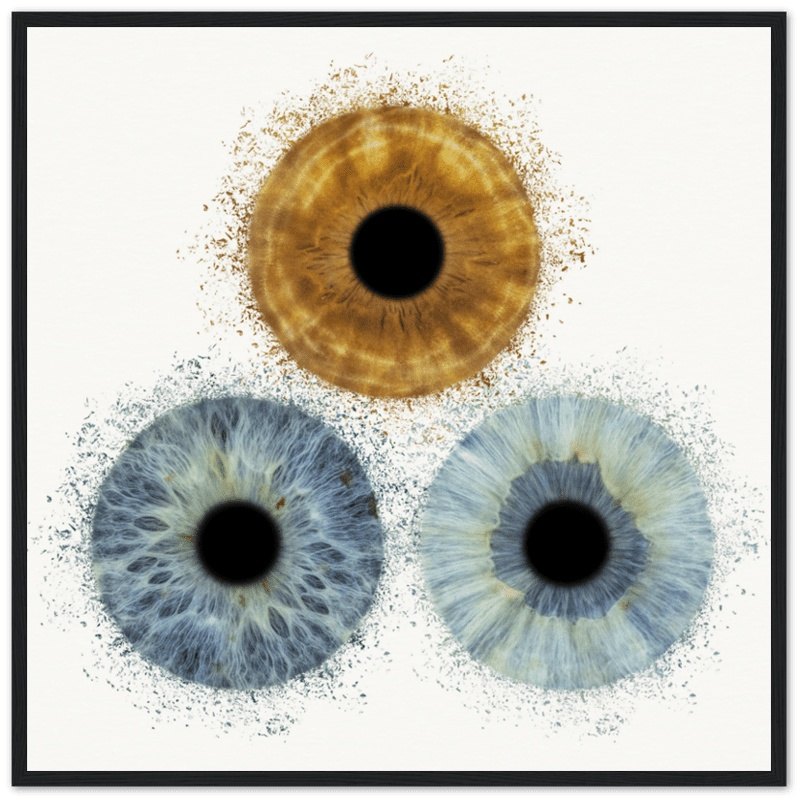 The Vibrant - Custom Trio Iris Black Framed Poster