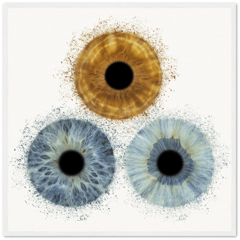 The Vibrant - Custom Trio Iris White Framed Poster