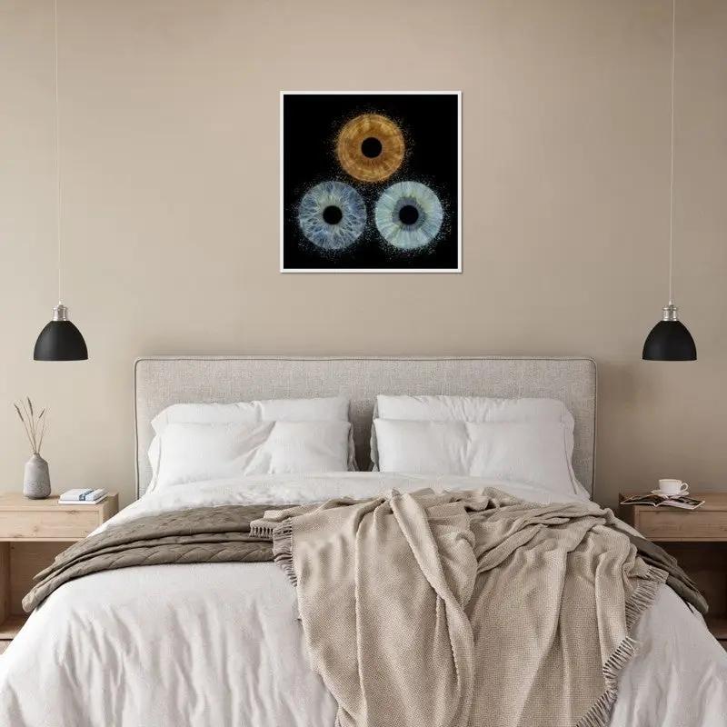 The Vibrant - Custom Trio Iris White Framed Poster