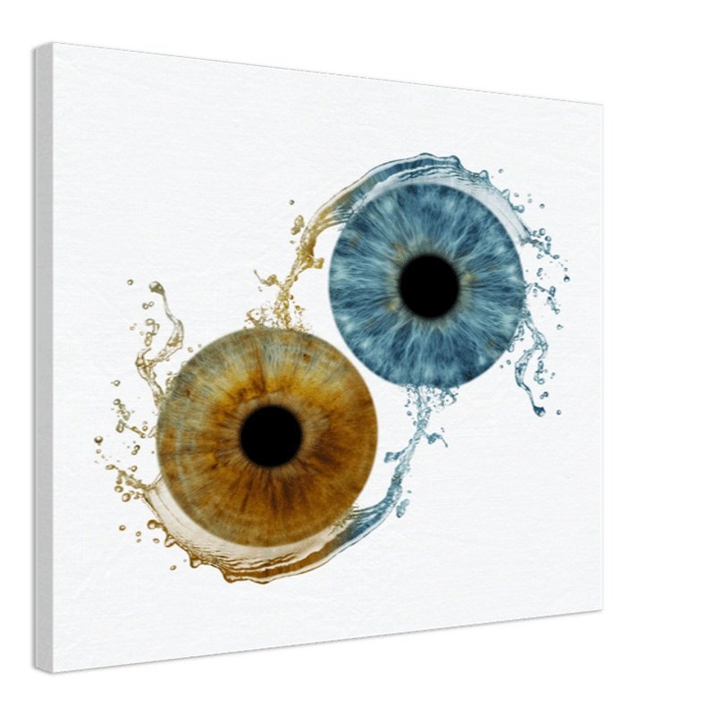 Custom Duo Iris Canvas with white background