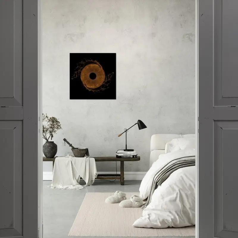 Iris Poster in minimalist bedroom setting