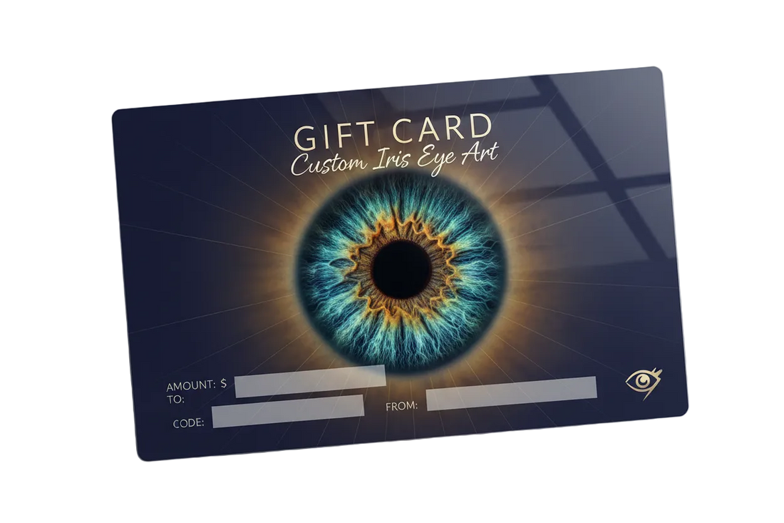digital gift card for custom iris eye art
