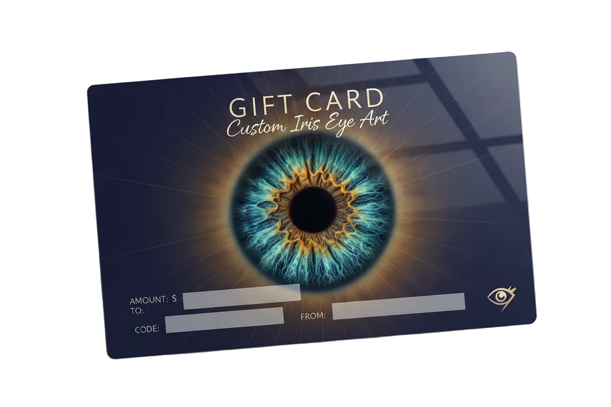 digital gift card for custom iris eye art