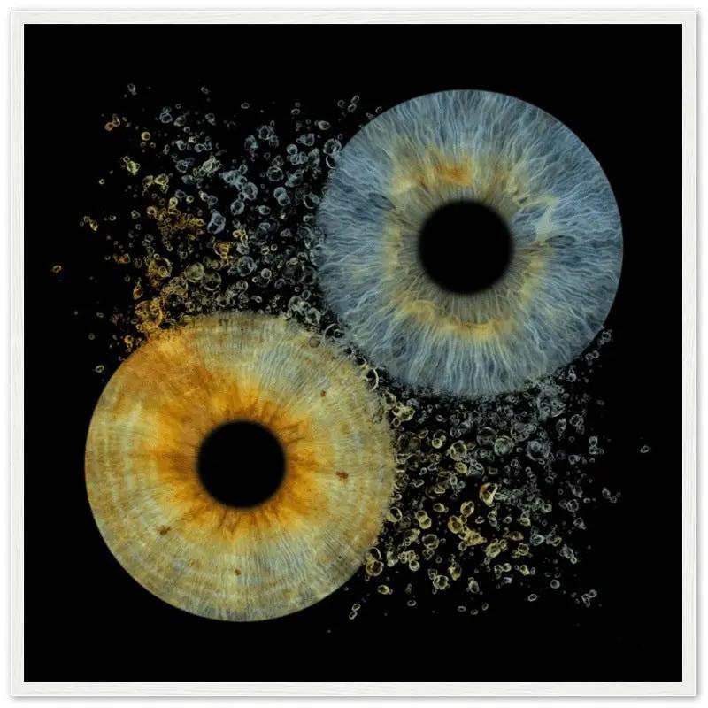 Custom duo iris poster with black background