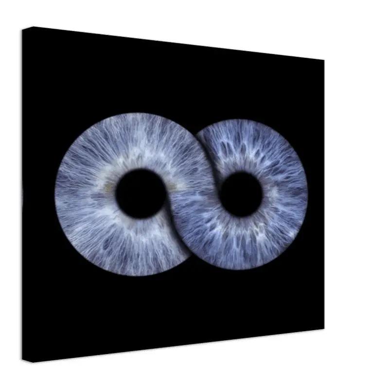 Infinite duo iris canvas on black background