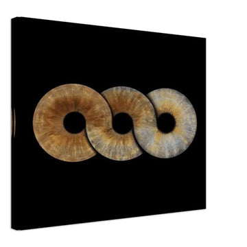 Custom Trio Iris Canvas on black background