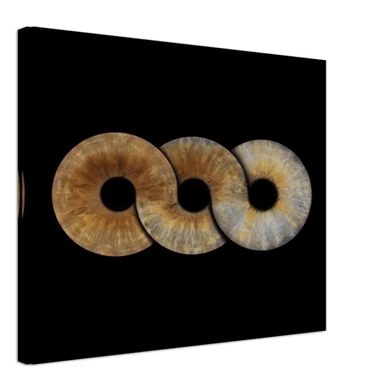 Custom Trio Iris Canvas on black background