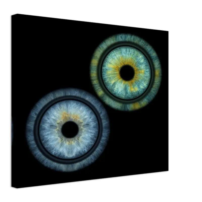 Custom Duo Iris Canvas on black background
