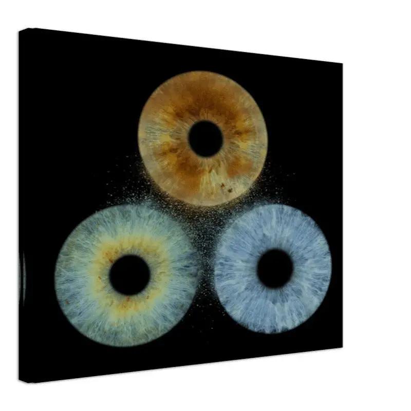 Custom Trio Iris Canvas with black background
