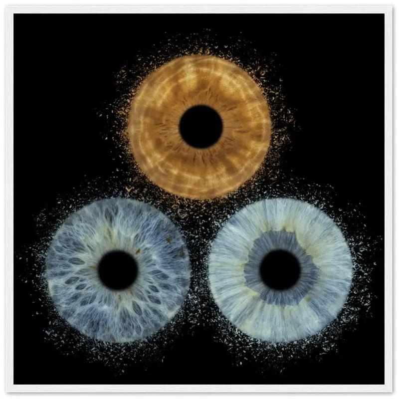 The Vibrant - Custom Trio Iris White Framed Poster