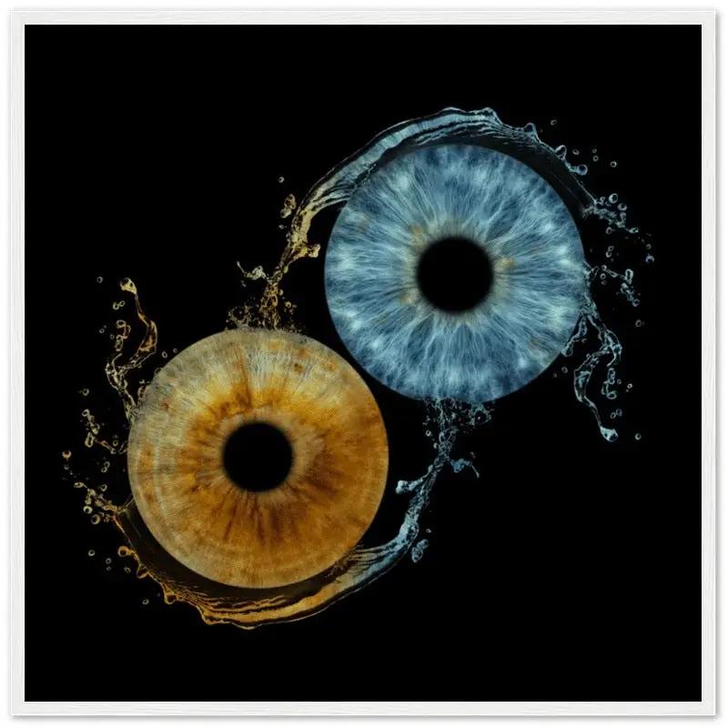 Custom duo iris poster with black background