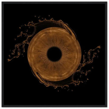 Custom iris black framed poster with swirling effect
