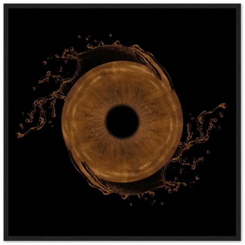 Custom iris black framed poster with swirling effect