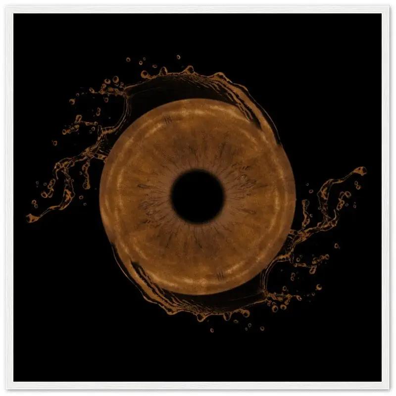 Custom iris white framed poster with dark background