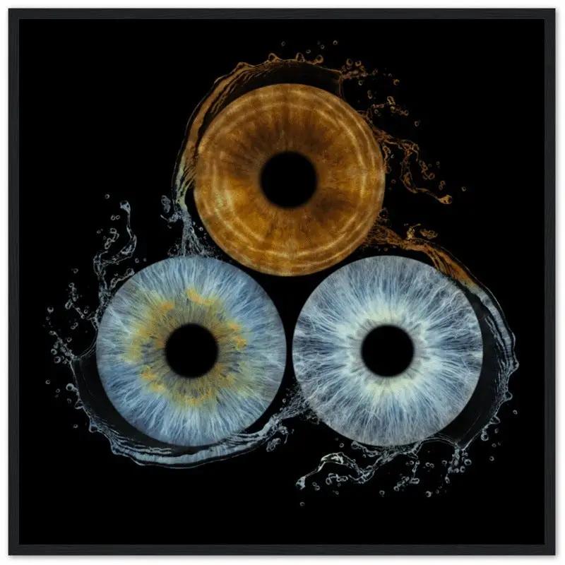 Custom Trio Iris Black Framed Poster with three irises